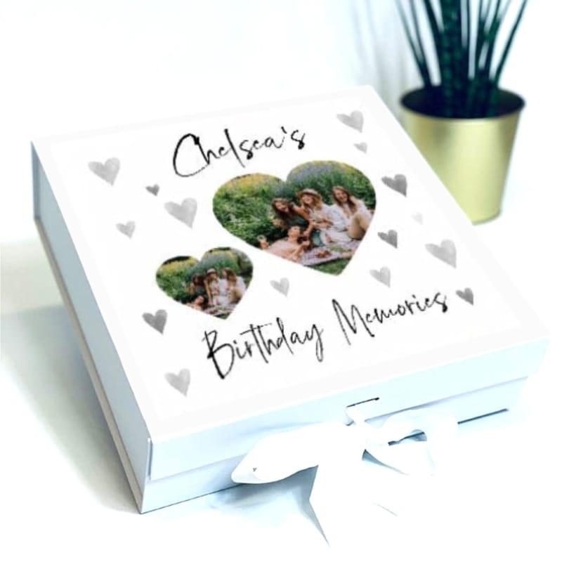Dekorierte Erinnerungsbox Geburtstag