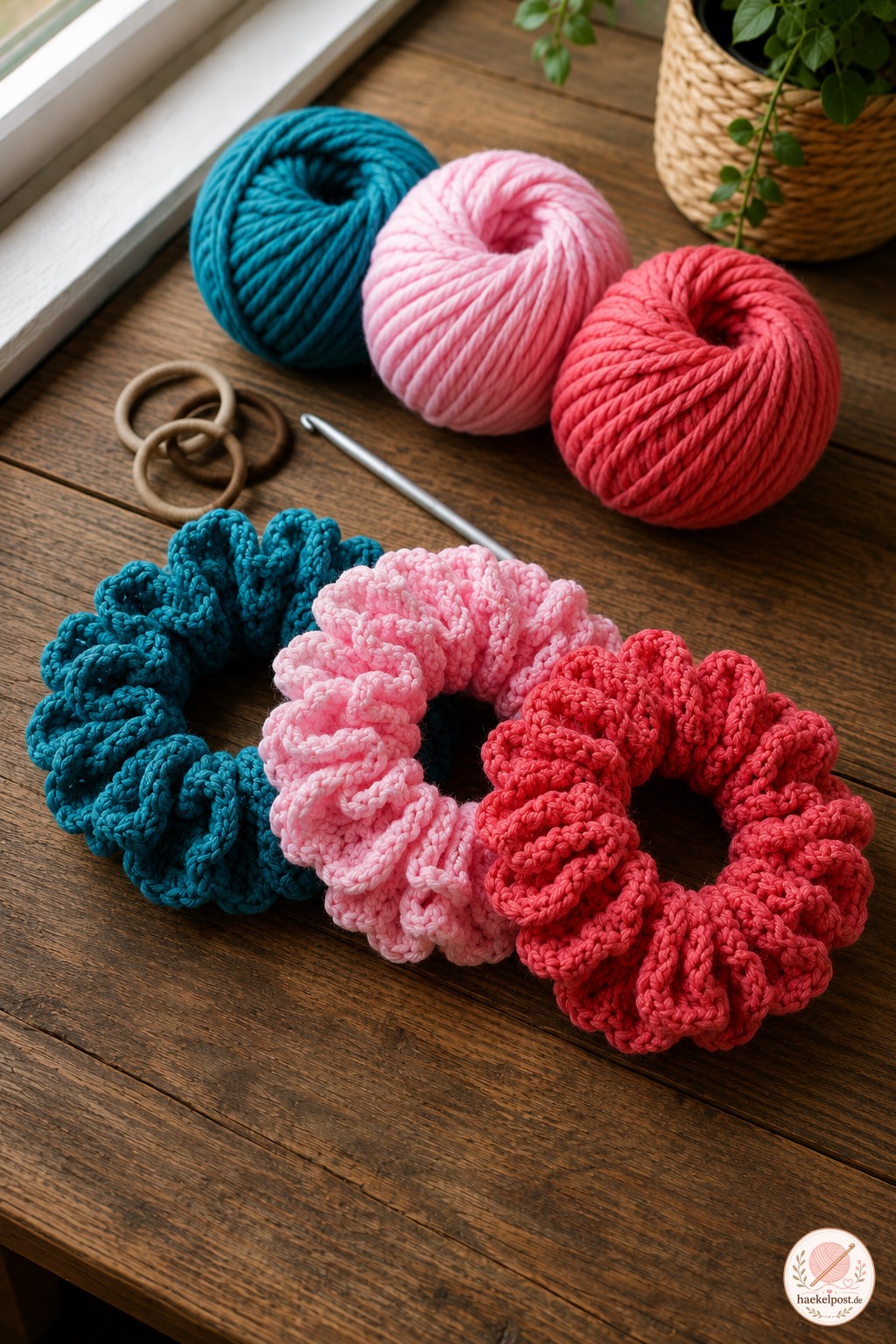 Gekräuselte Scrunchie Häkeln - Kuschelweiche Loop - Stitch
