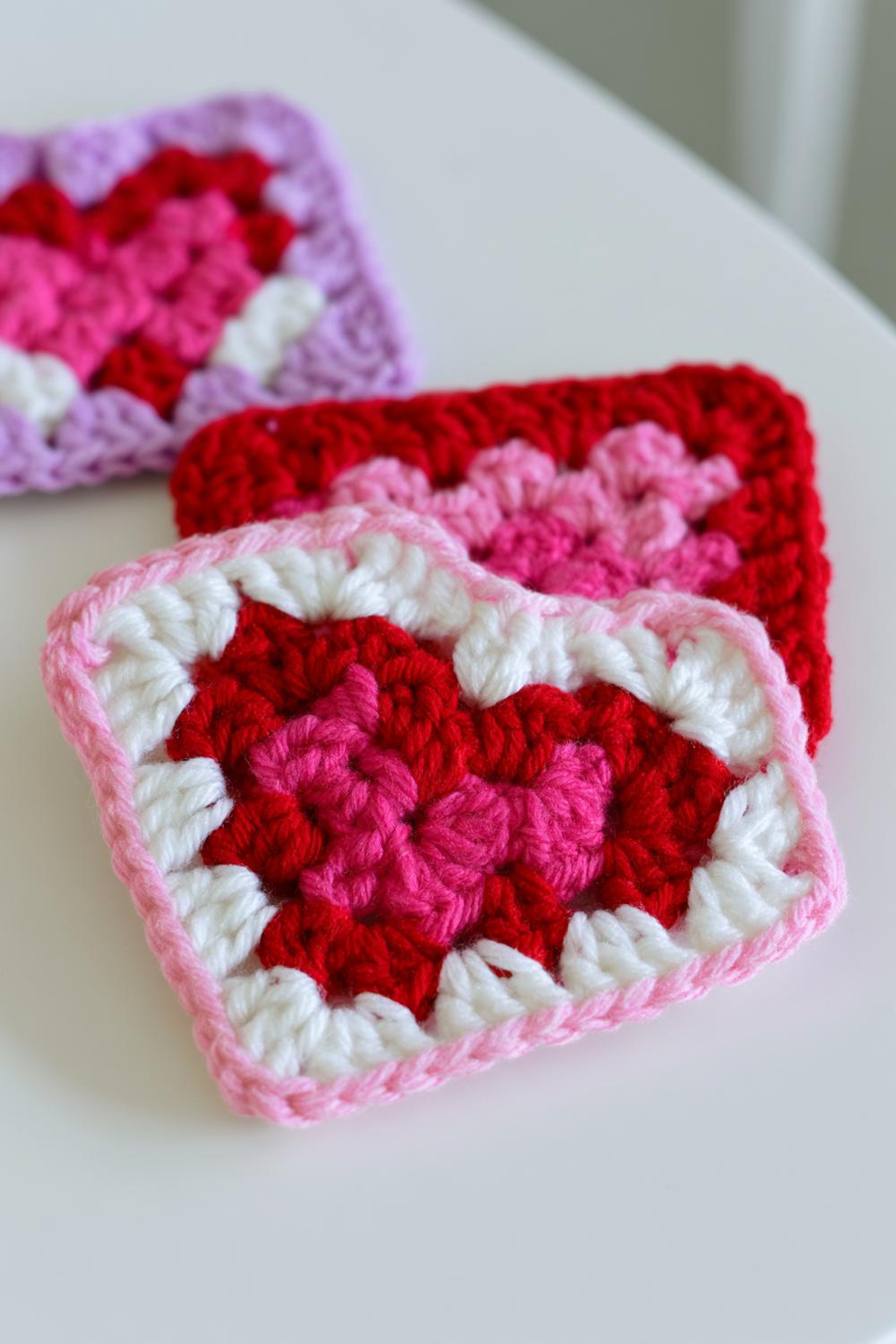 Romantische Herz-Granny-Squares