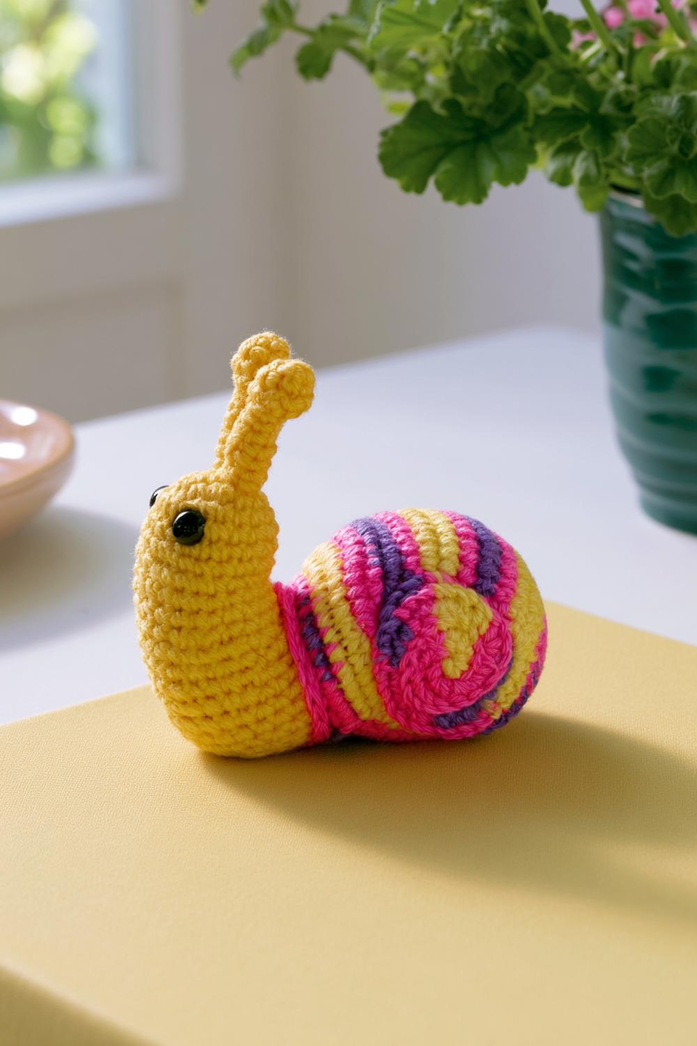 Bunte Schnecke als Dekoration