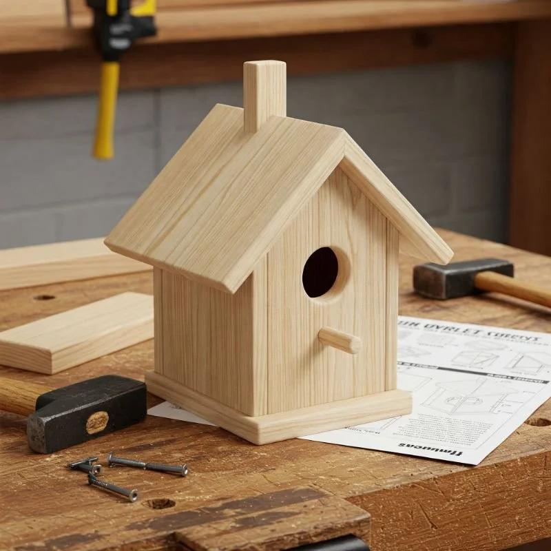 Kleines Vogelhaus aus Holz