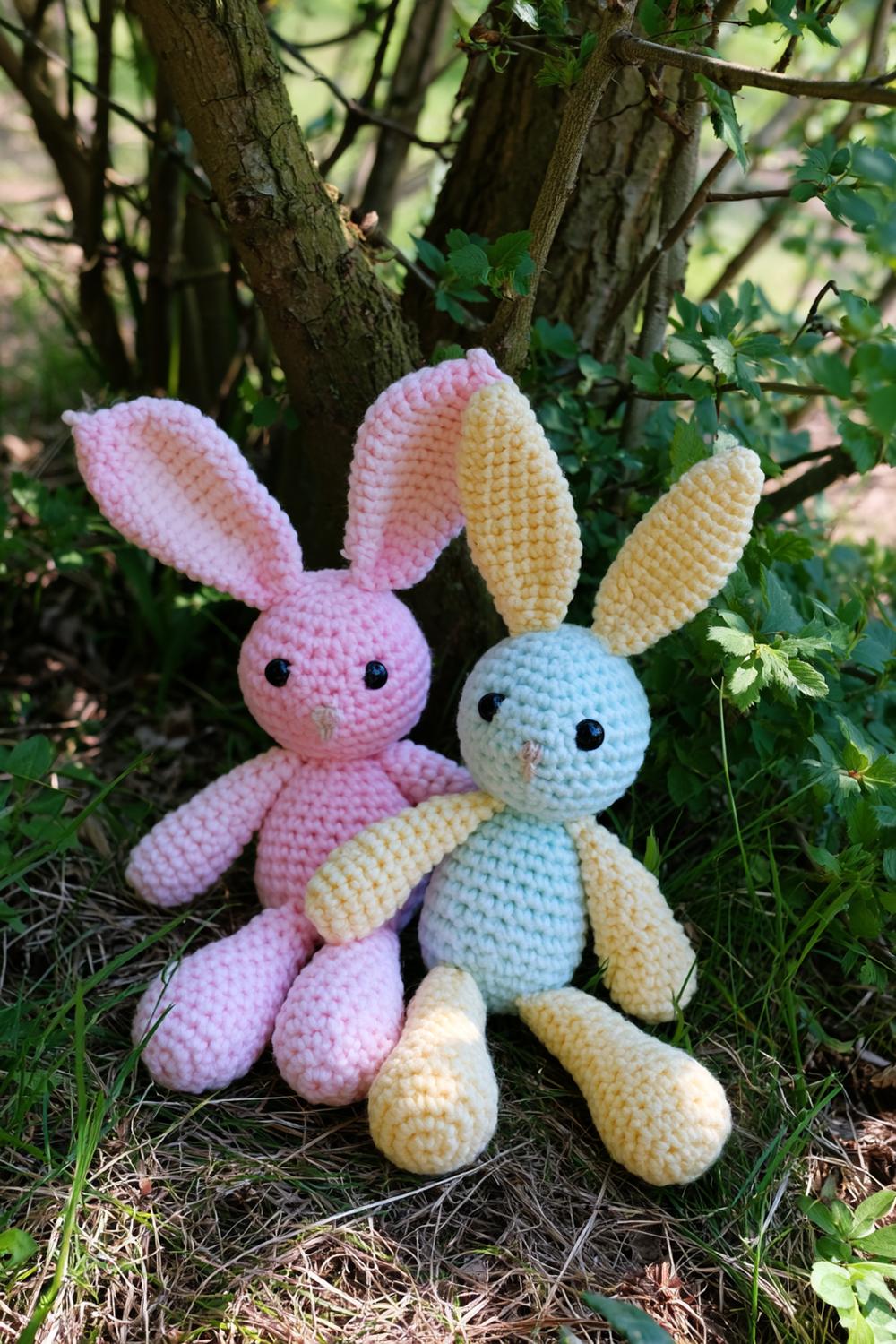 Häschen-Duo im Garten