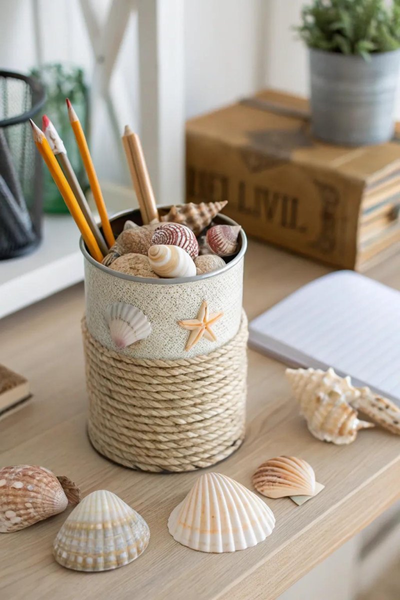 Maritime Dose mit Muscheln