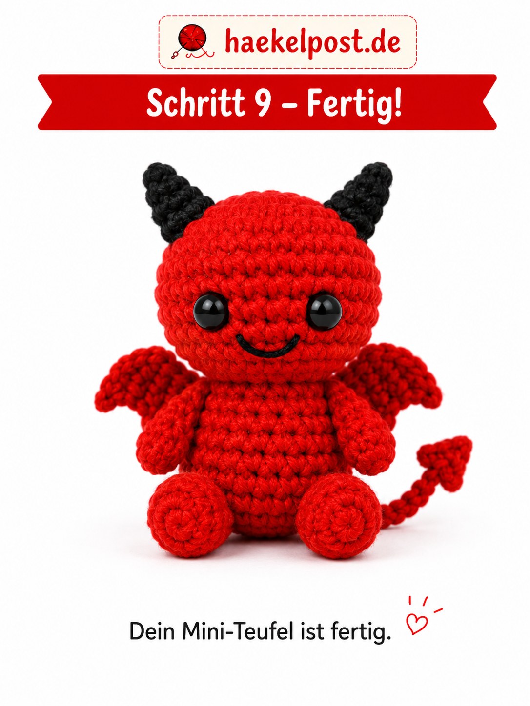 Mini Teufel Amigurumi Häkeln - Die Süß - Freche