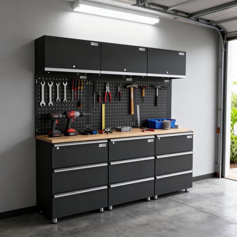 Ordentliche Werkzeugaufbewahrung Garage