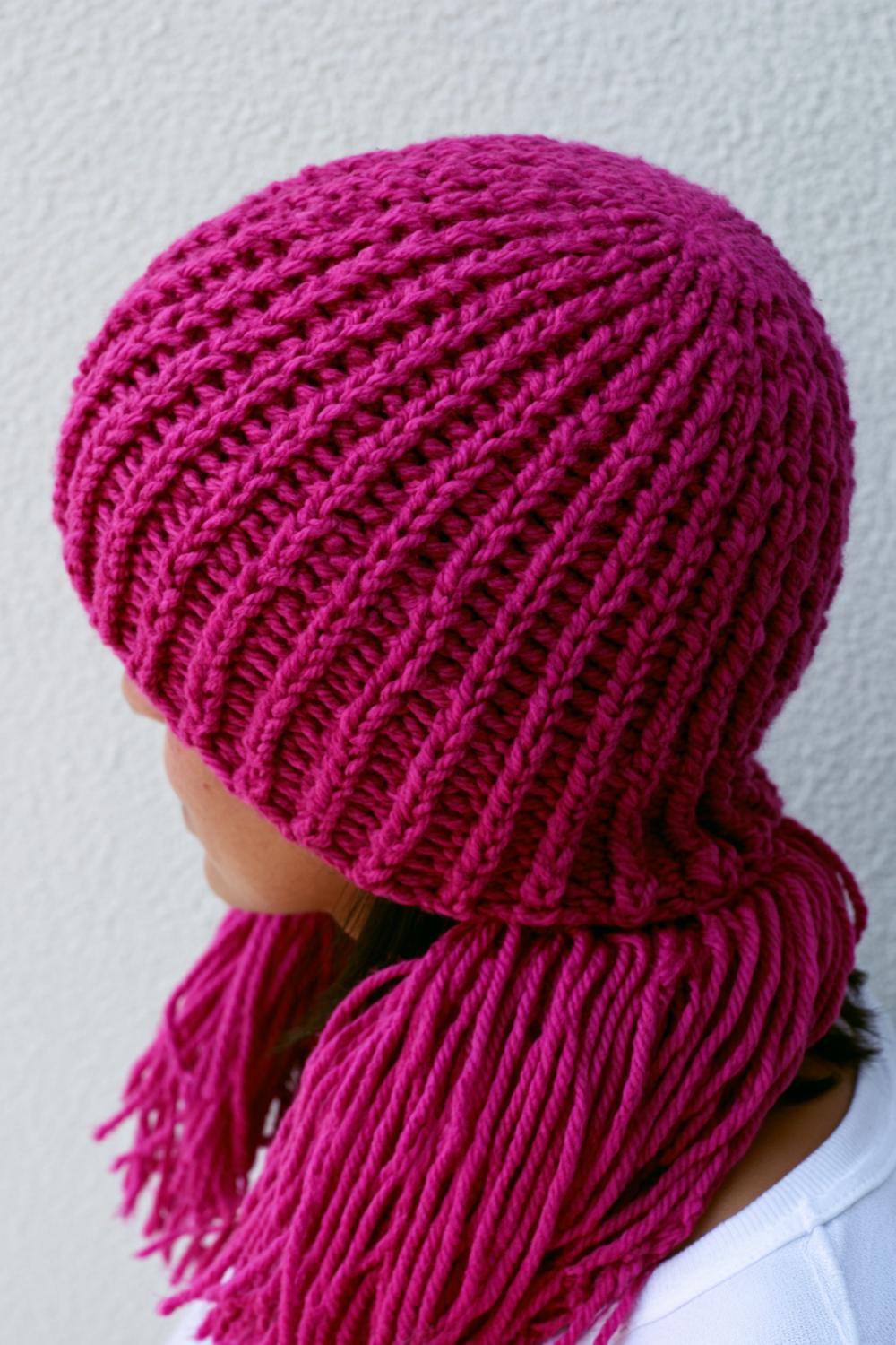 Magenta Rippenmuster-Design