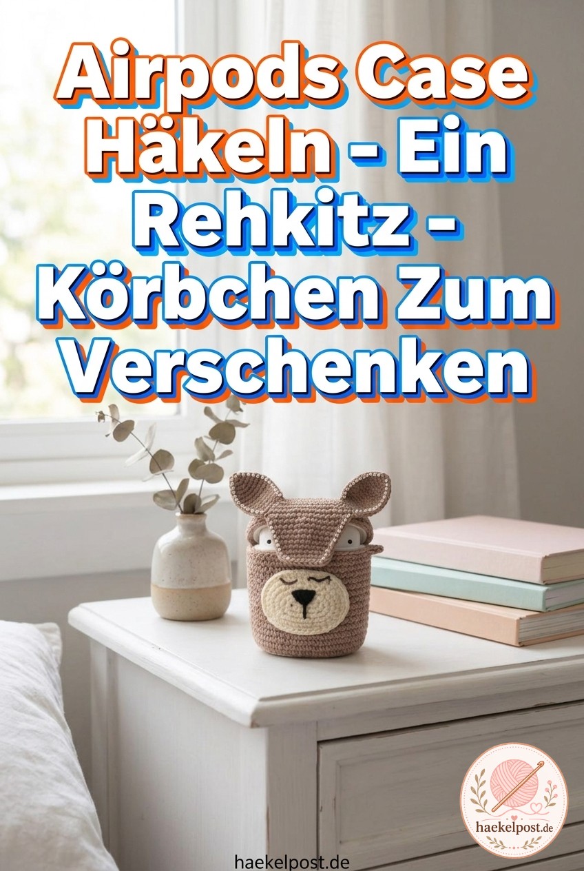 Airpods Case Häkeln - Ein Rehkitz - Körbchen Zum Verschenken