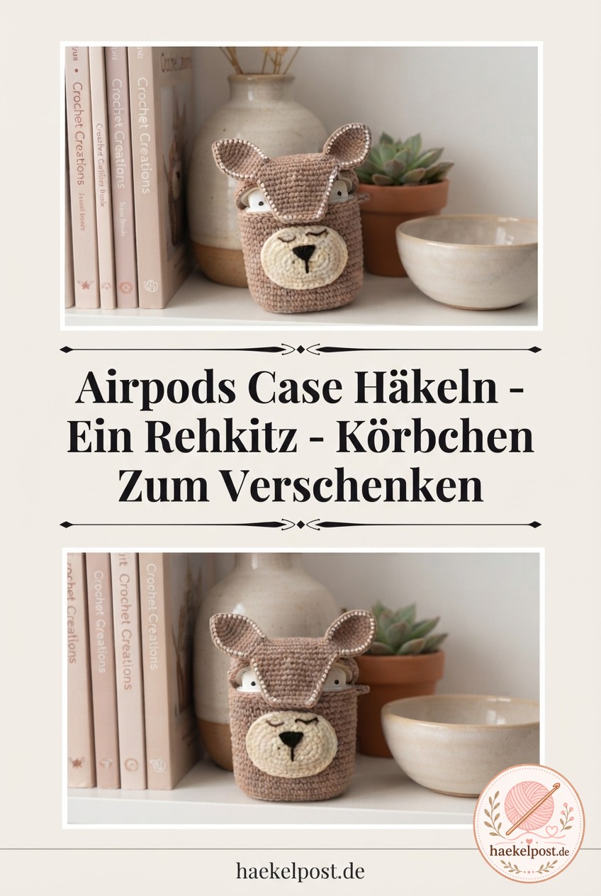 Airpods Case Häkeln - Ein Rehkitz - Körbchen Zum Verschenken