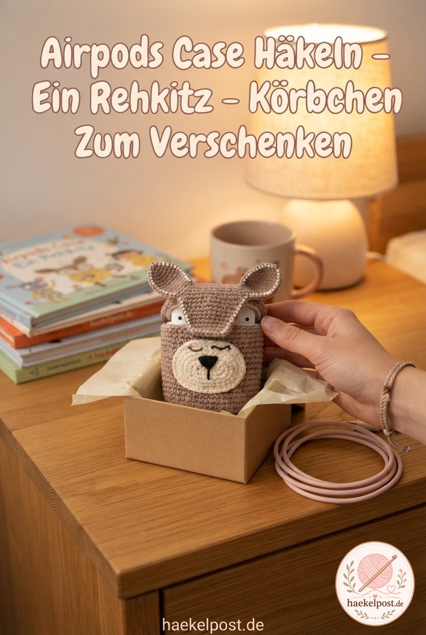 Airpods Case Häkeln - Ein Rehkitz - Körbchen Zum Verschenken