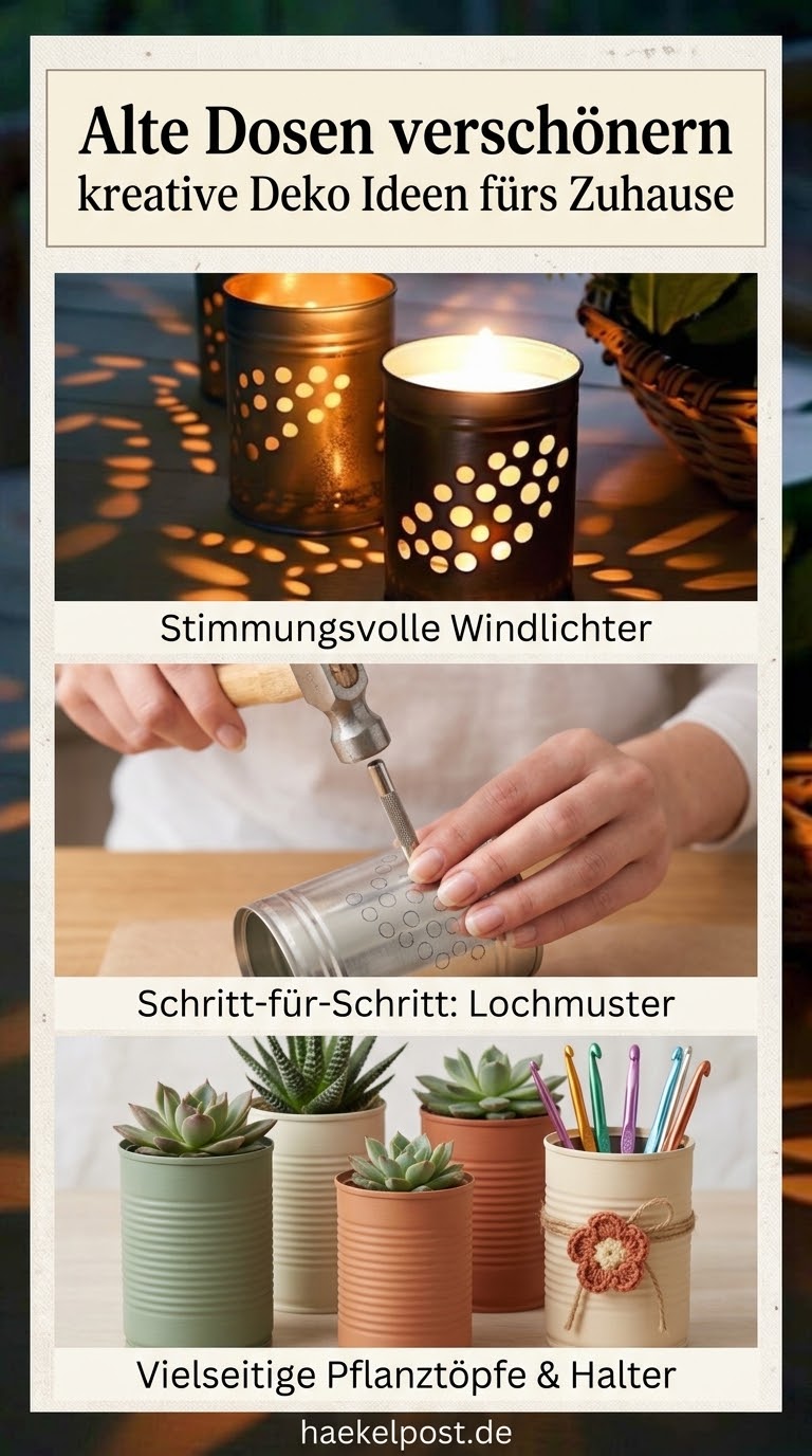 Alte Dosen verschönern kreative Deko Ideen fürs Zuhause