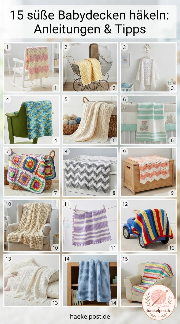 15 süße Babydecken häkeln: Anleitungen & Tipps