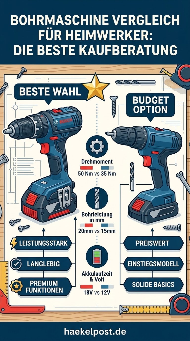 Bohrmaschine Vergleich für Heimwerker: Die beste Kaufberatung