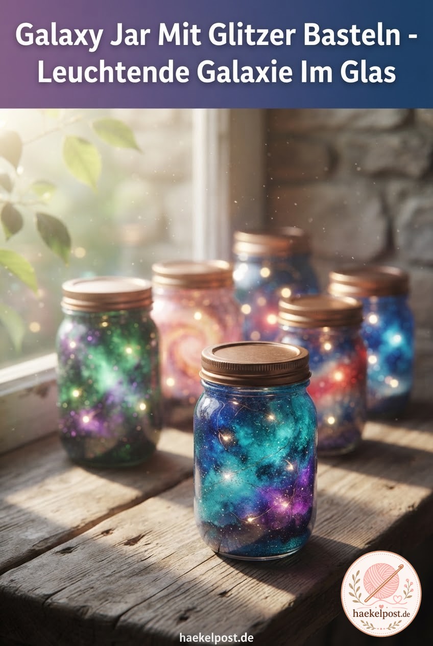 Galaxy Jar Mit Glitzer Basteln - Leuchtende Galaxie Im Glas