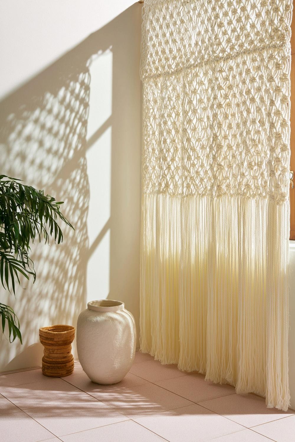 Makramee-Stil Fenstervorhang