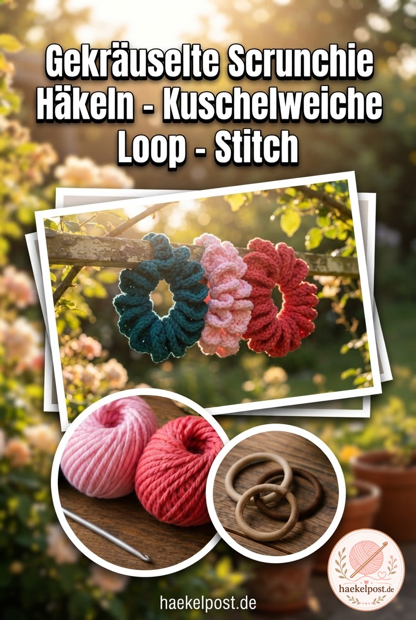 Gekräuselte Scrunchie Häkeln - Kuschelweiche Loop - Stitch