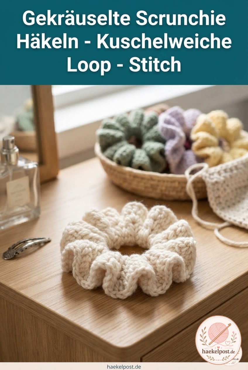 Gekräuselte Scrunchie Häkeln - Kuschelweiche Loop - Stitch