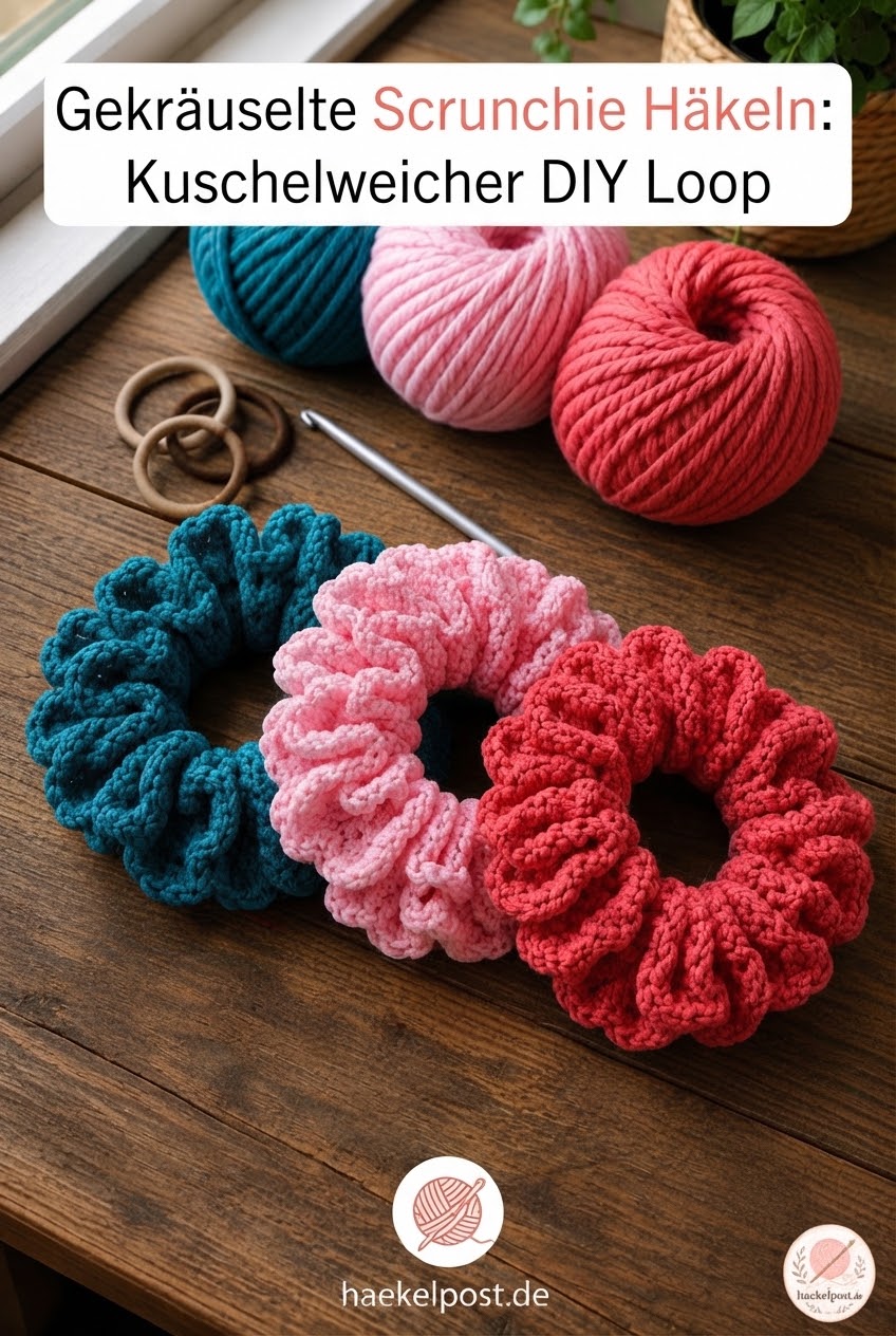 Gekräuselte Scrunchie Häkeln: Kuschelweicher DIY Loop