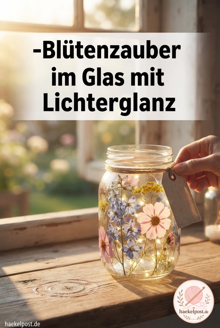 Blütenzauber im Glas mit Lichterglanz