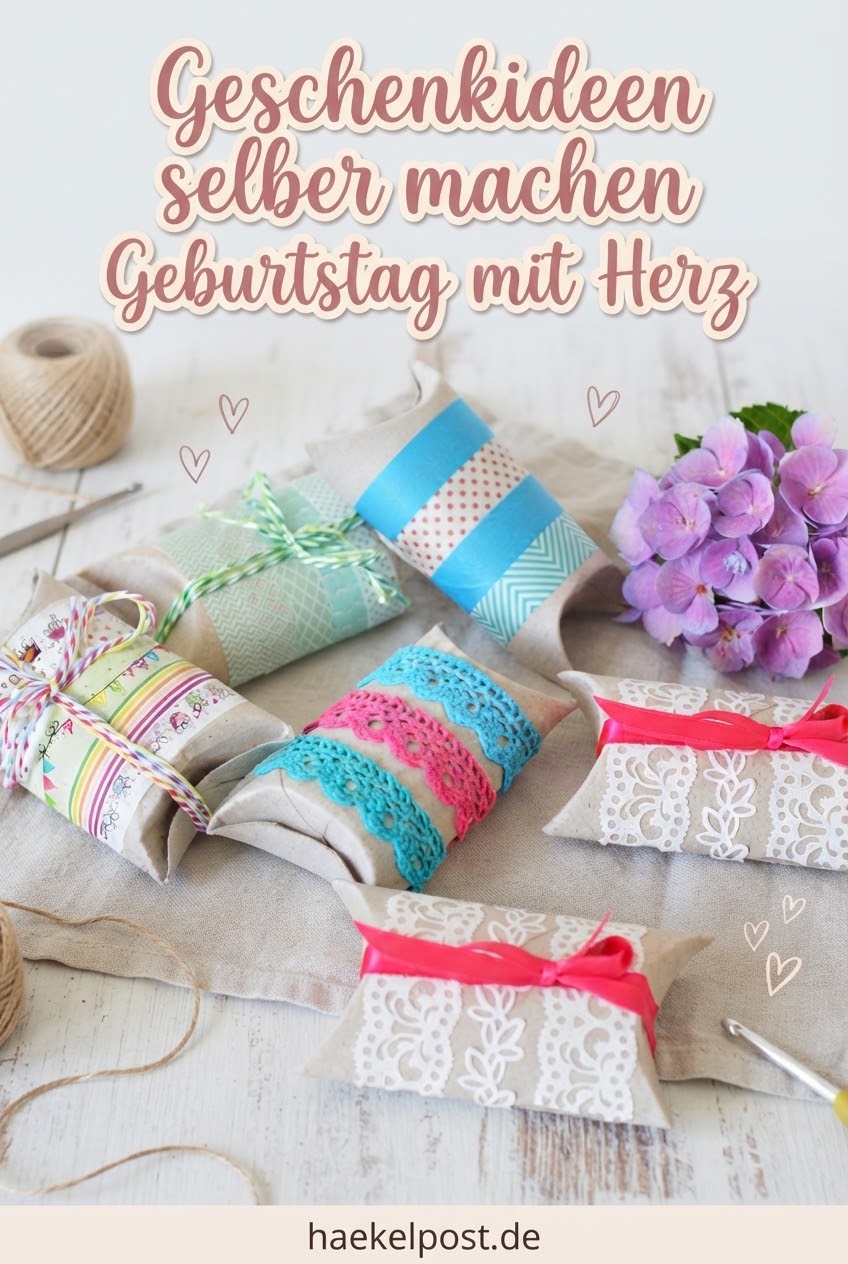 Geschenkideen selber machen Geburtstag mit Herz