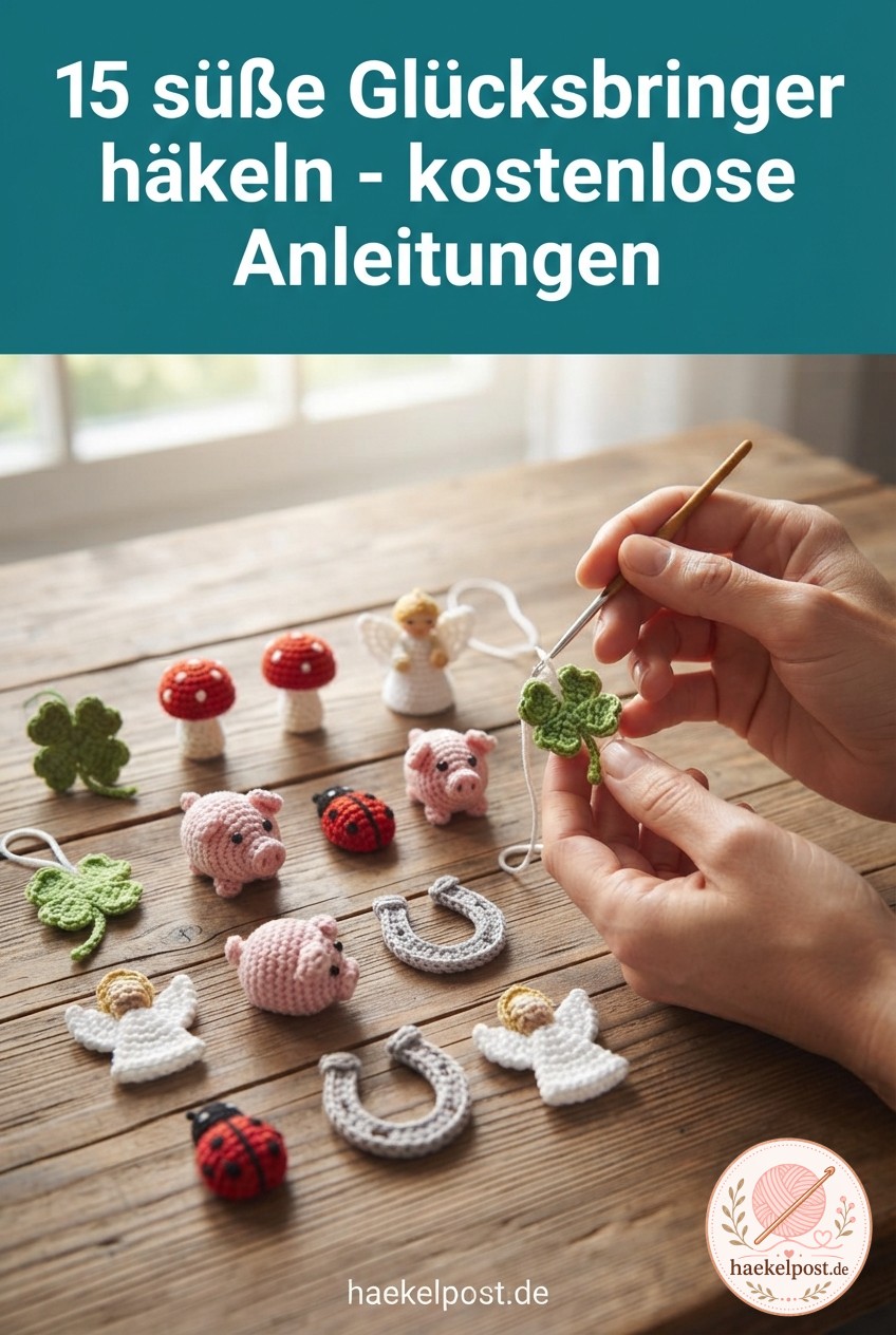15 süße Glücksbringer häkeln - kostenlose Anleitungen