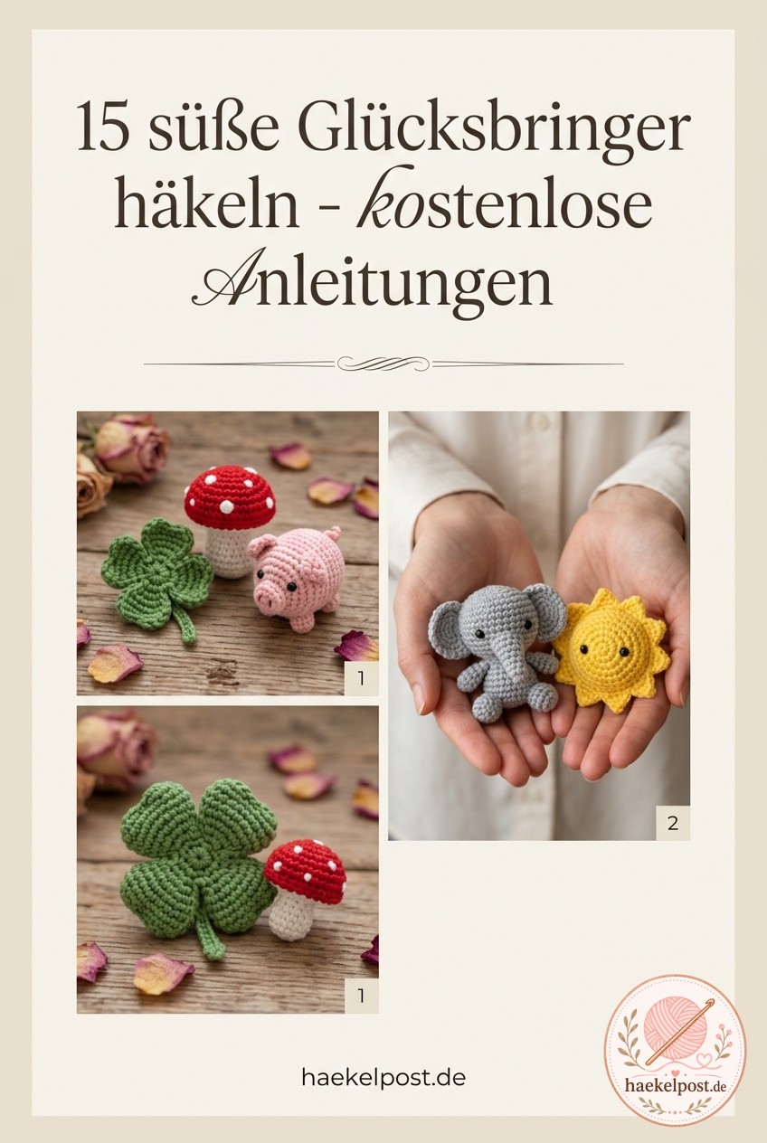 15 süße Glücksbringer häkeln - kostenlose Anleitungen