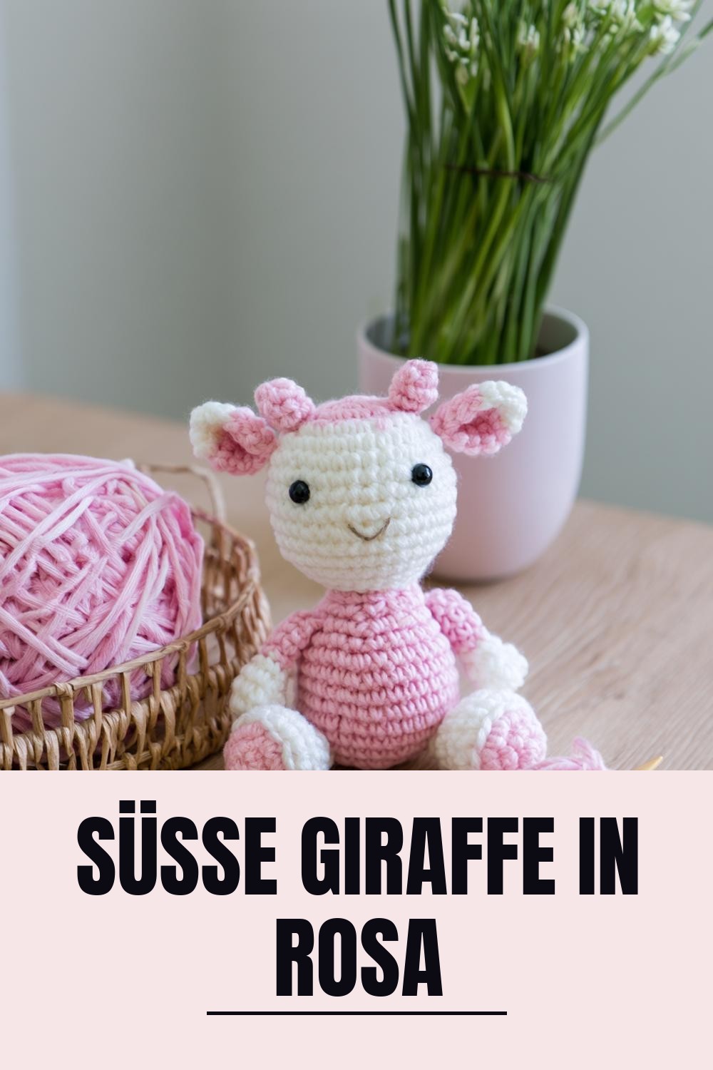 Süße Giraffe in Rosa