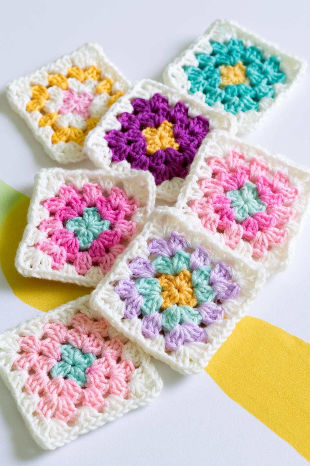 Bunte Blüten-Granny-Squares