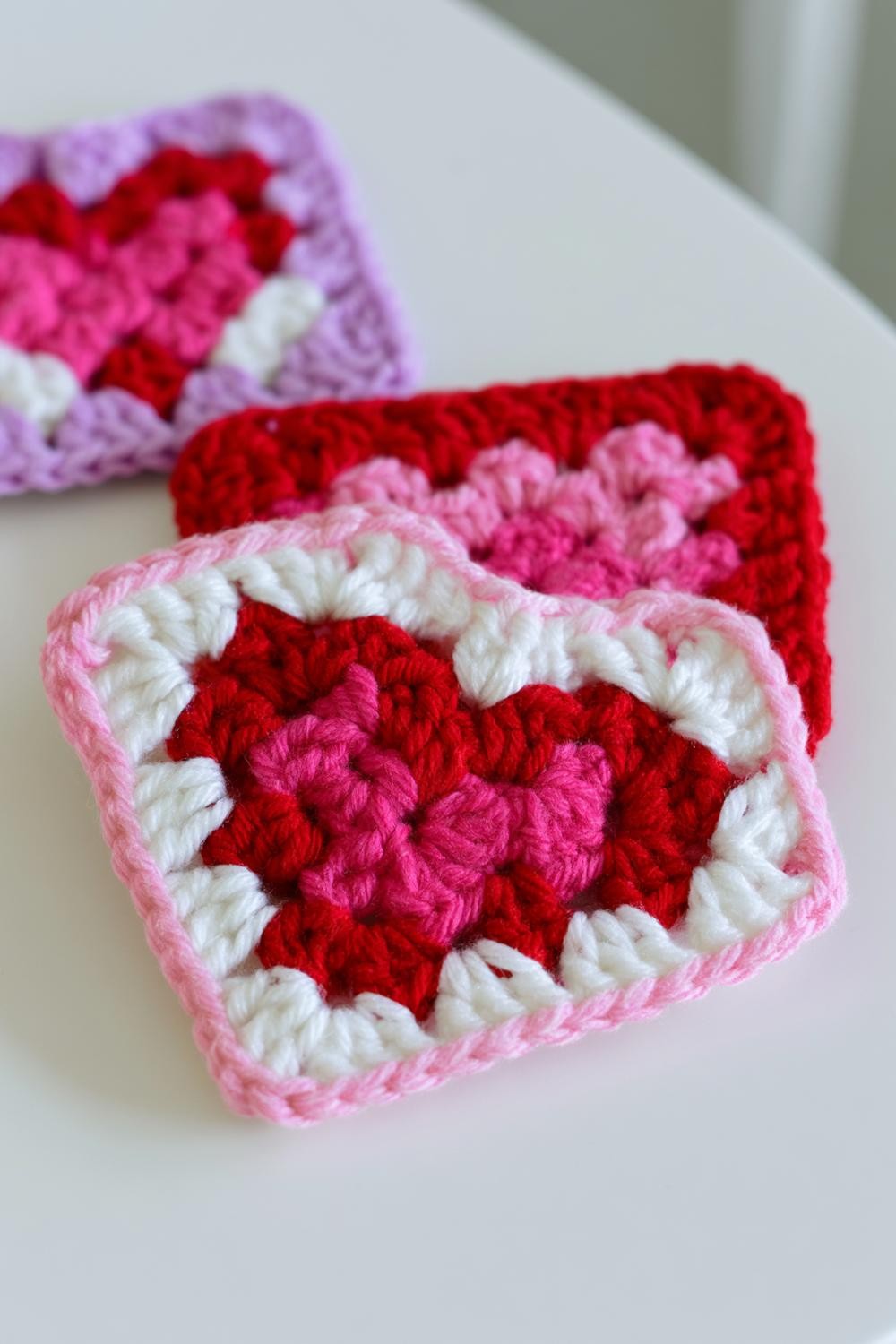 Romantische Herz-Granny-Squares