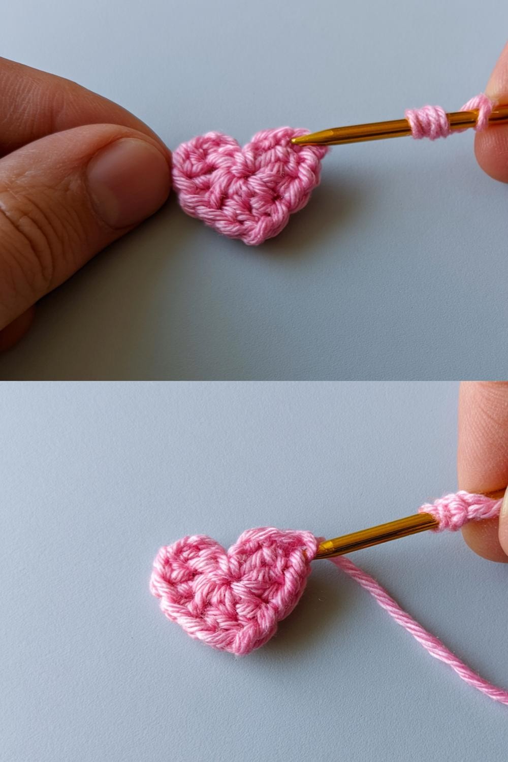 Mini-Herz Häkelanleitung