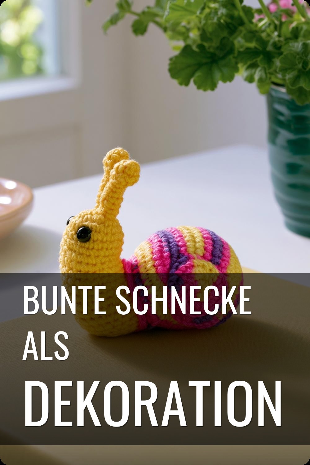 Bunte Schnecke als Dekoration