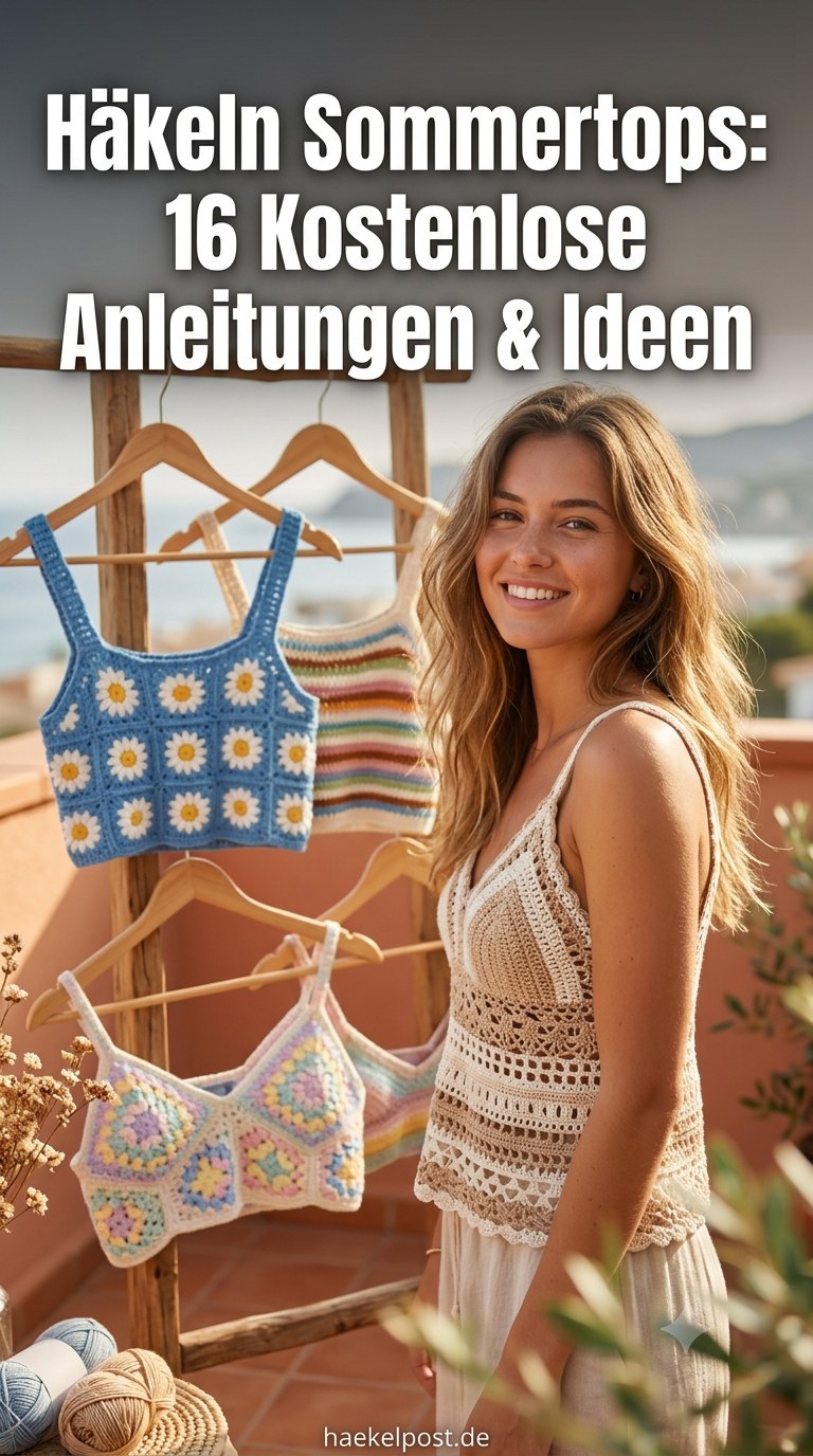 Häkeln Sommertops: 16 Kostenlose Anleitungen & Ideen