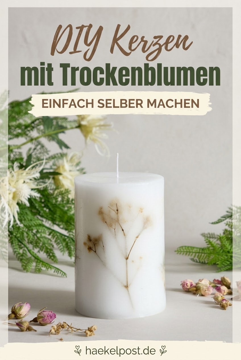 DIY Kerzen mit Trockenblumen einfach selber machen
