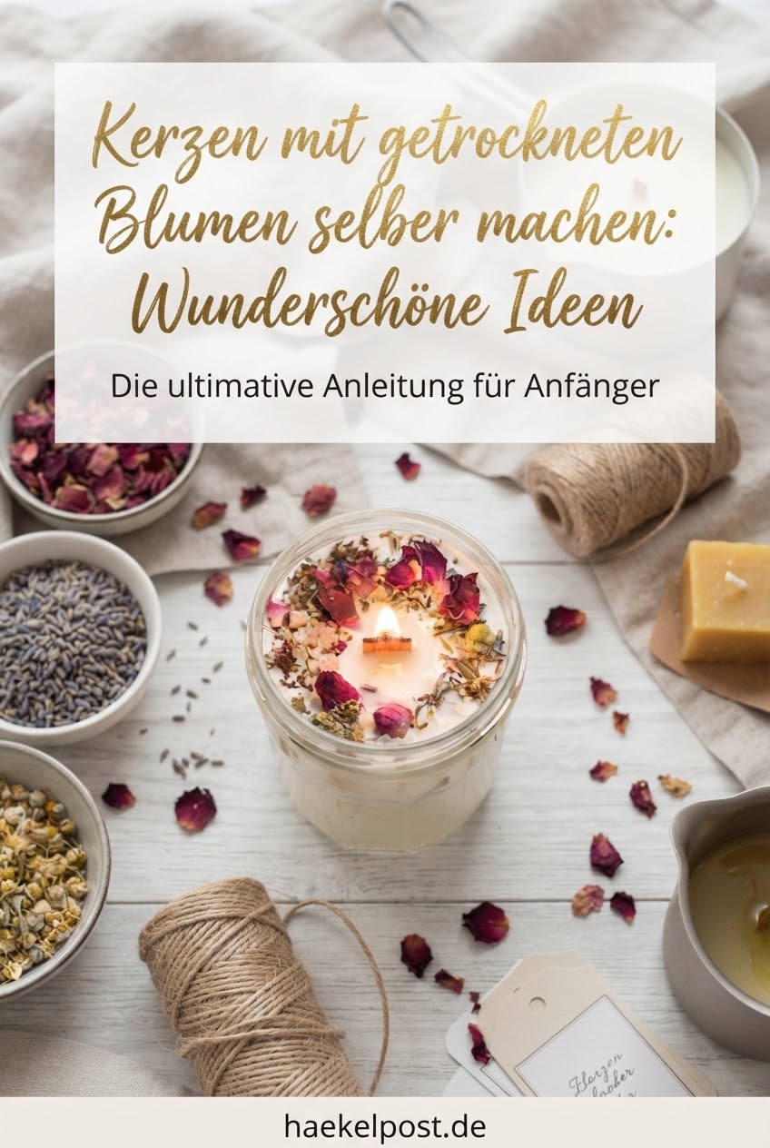 Kerzen mit getrockneten Blumen selber machen: Wunderschöne Ideen & Anleitung