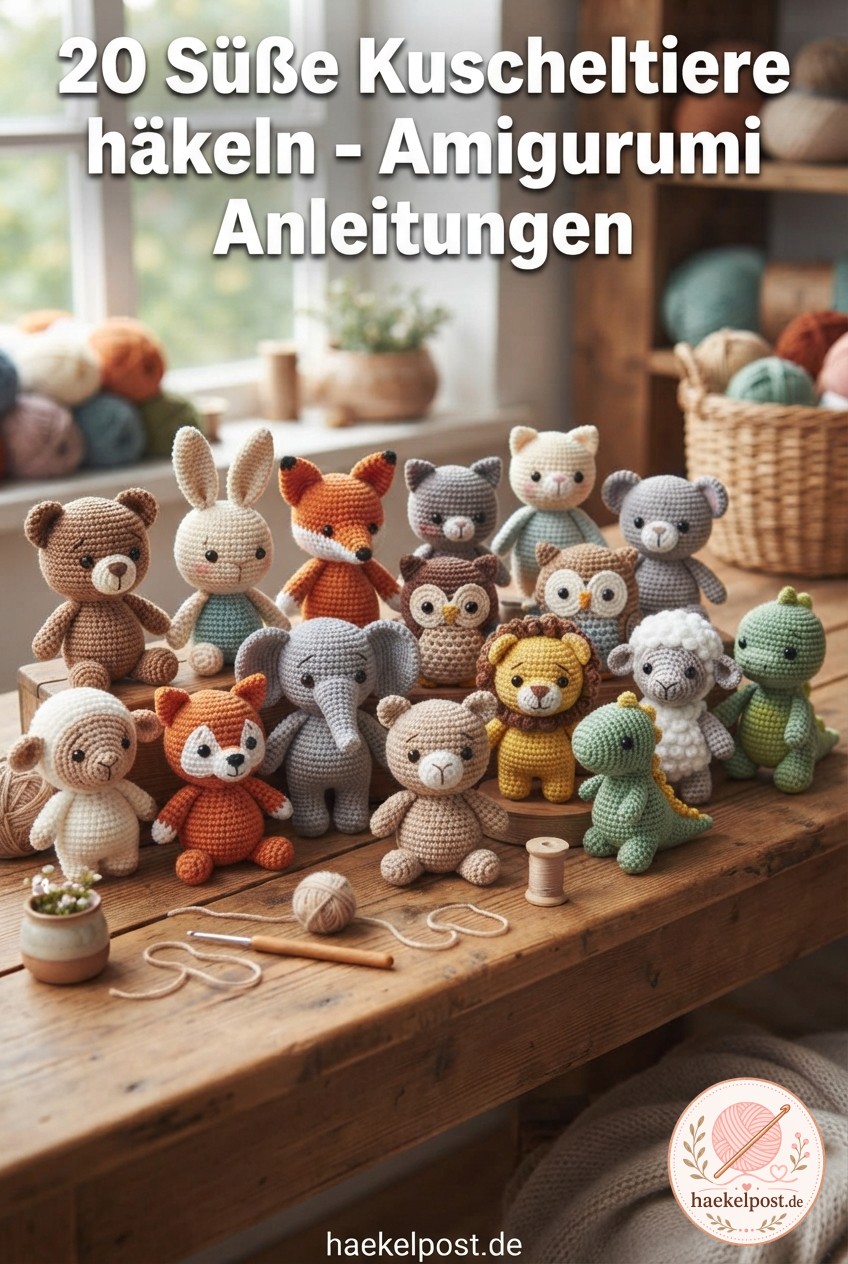 20 Süße Kuscheltiere häkeln - Amigurumi Anleitungen