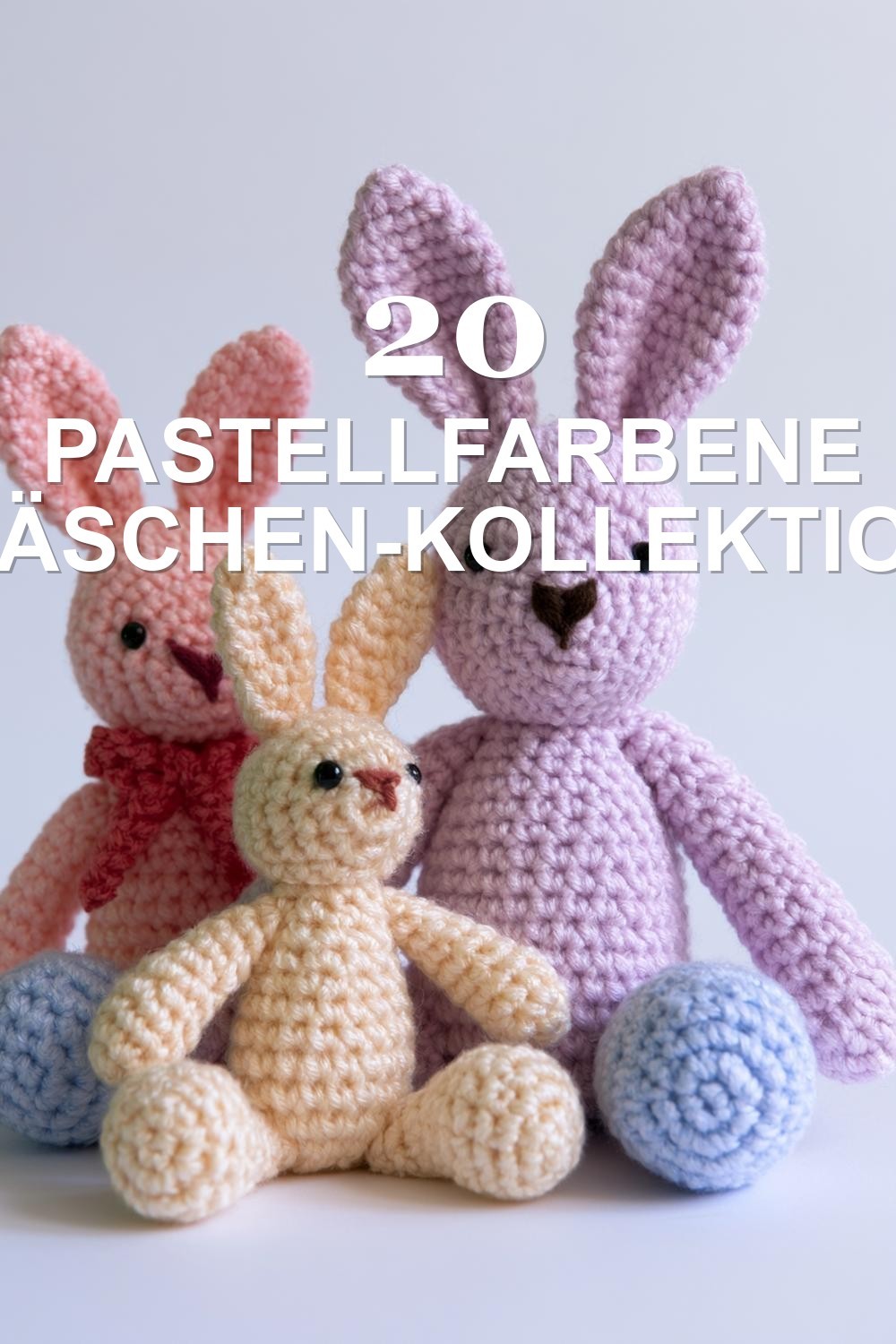 Pastellfarbene Häschen-Kollektion