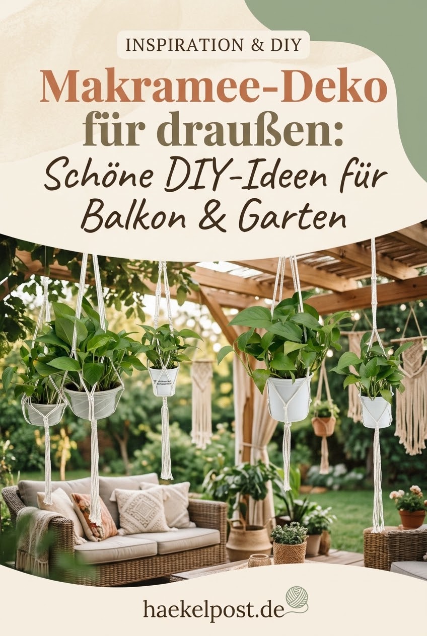 Makramee-Deko für draußen: Schöne DIY-Ideen für Balkon & Garten