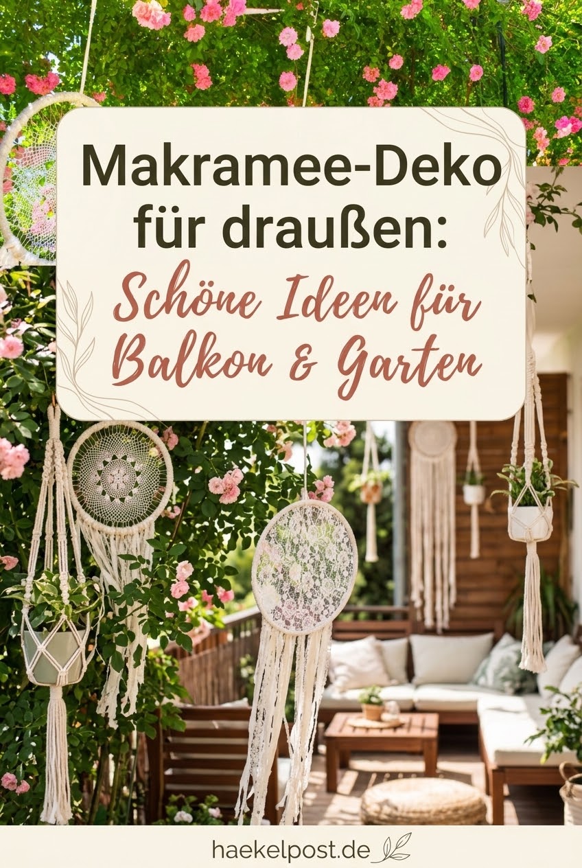 Makramee-Deko für draußen: Schöne Ideen für Balkon & Garten