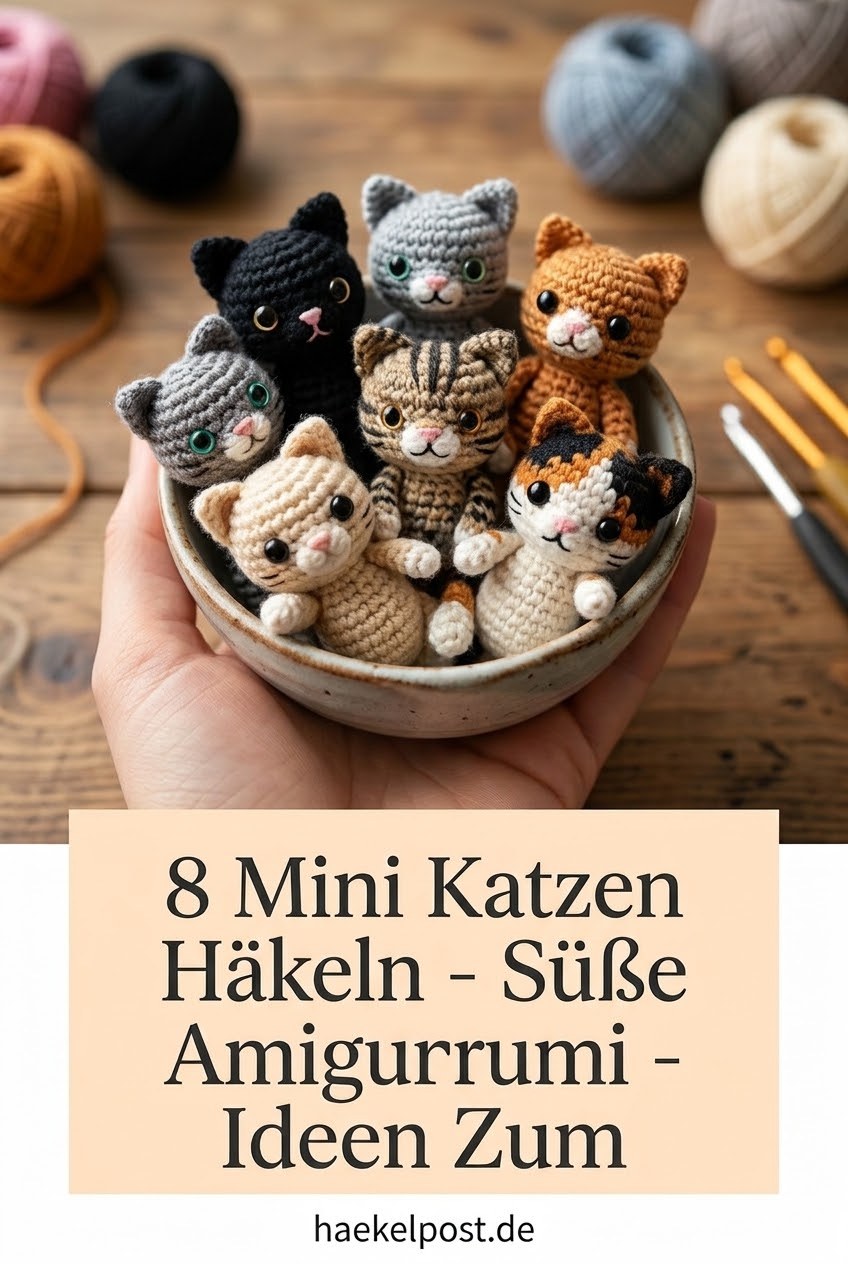8 Mini Katzen Häkeln - Süße Amigurumi - Ideen Zum