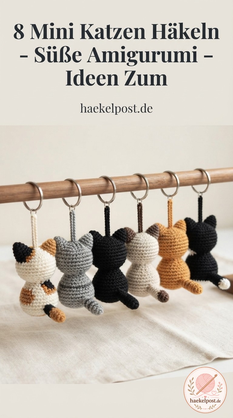 8 Mini Katzen Häkeln - Süße Amigurumi - Ideen Zum