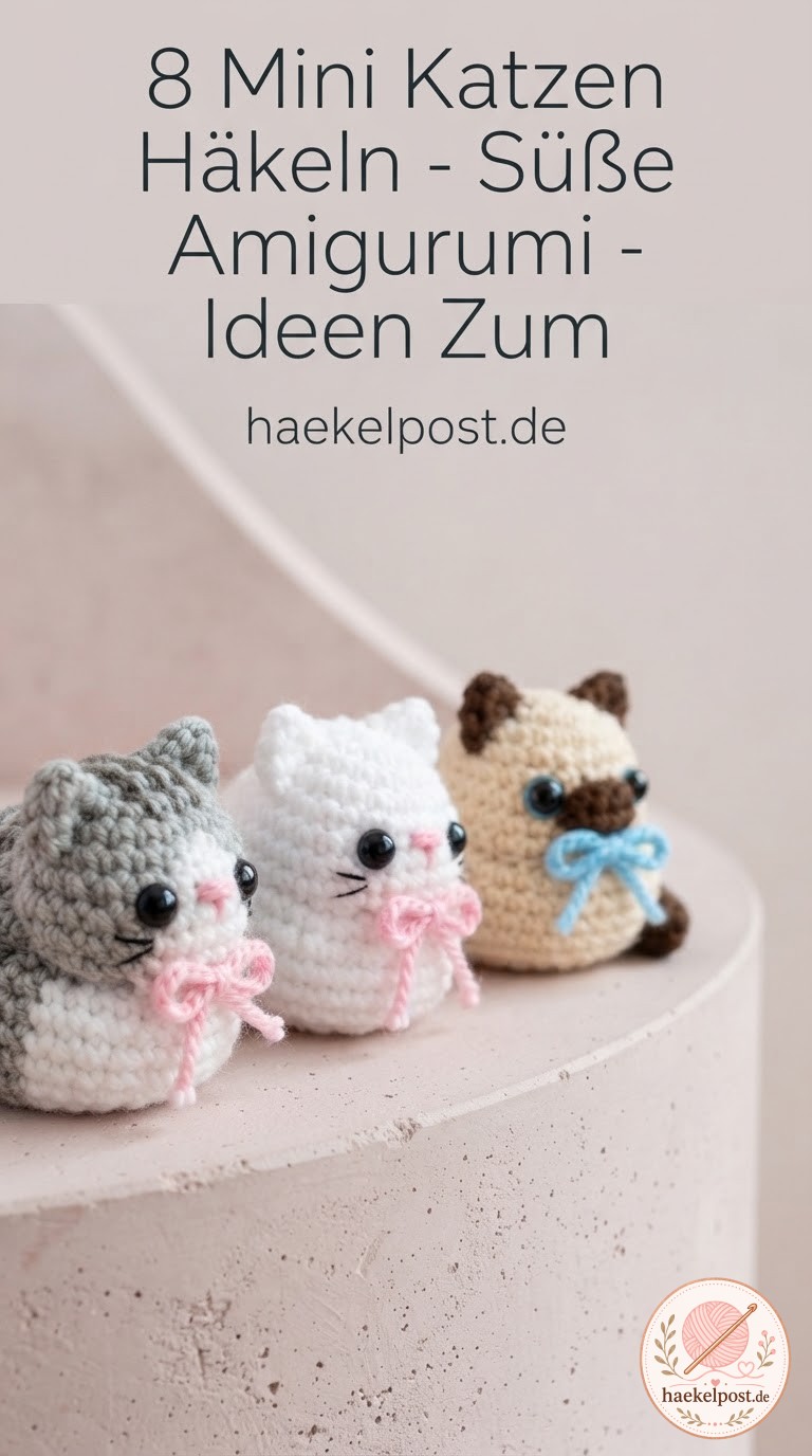 8 Mini Katzen Häkeln - Süße Amigurumi - Ideen Zum