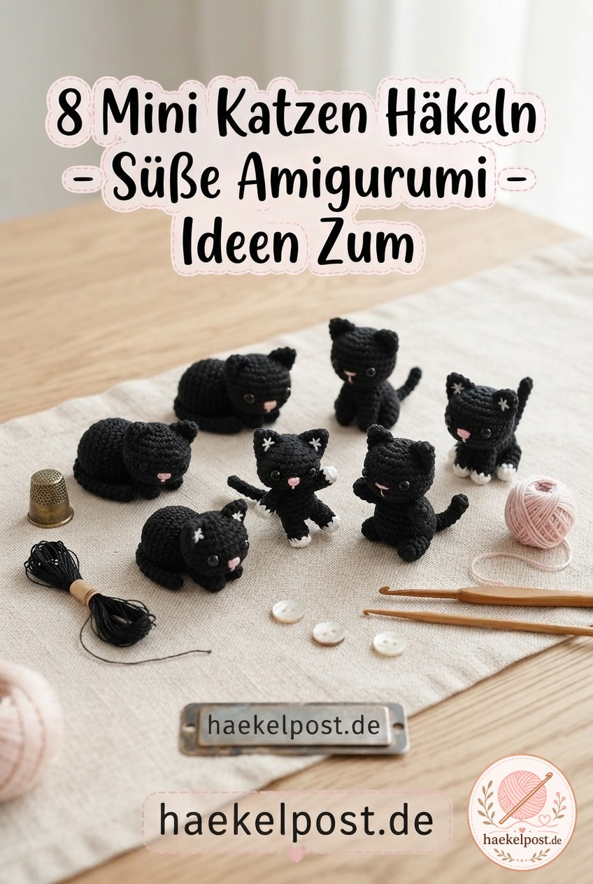 8 Mini Katzen Häkeln - Süße Amigurumi - Ideen Zum