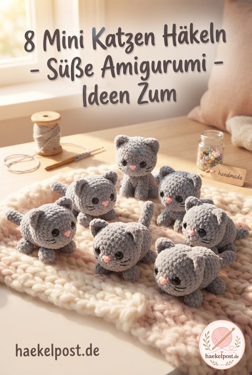 8 Mini Katzen Häkeln - Süße Amigurumi - Ideen Zum