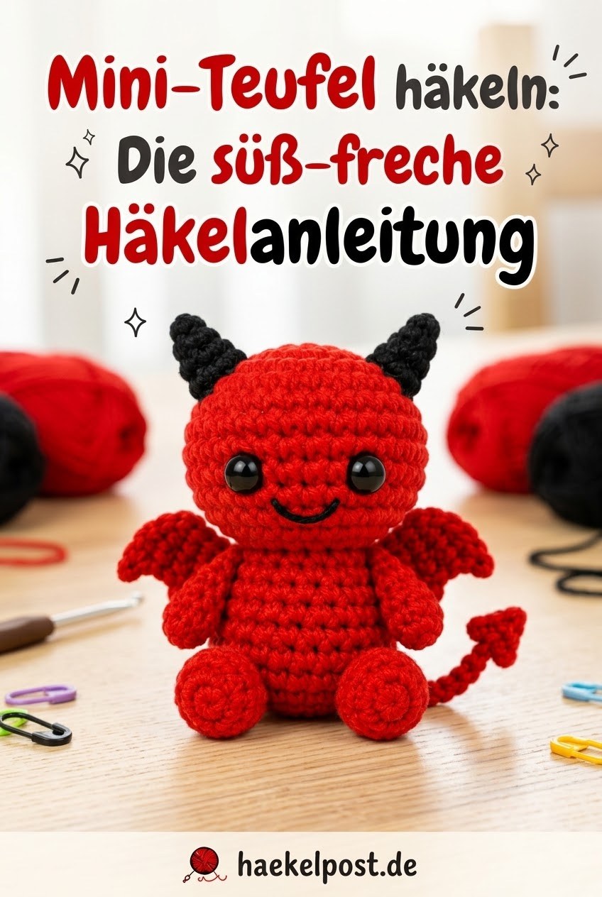 Mini-Teufel häkeln: Die süß-freche Häkelanleitung
