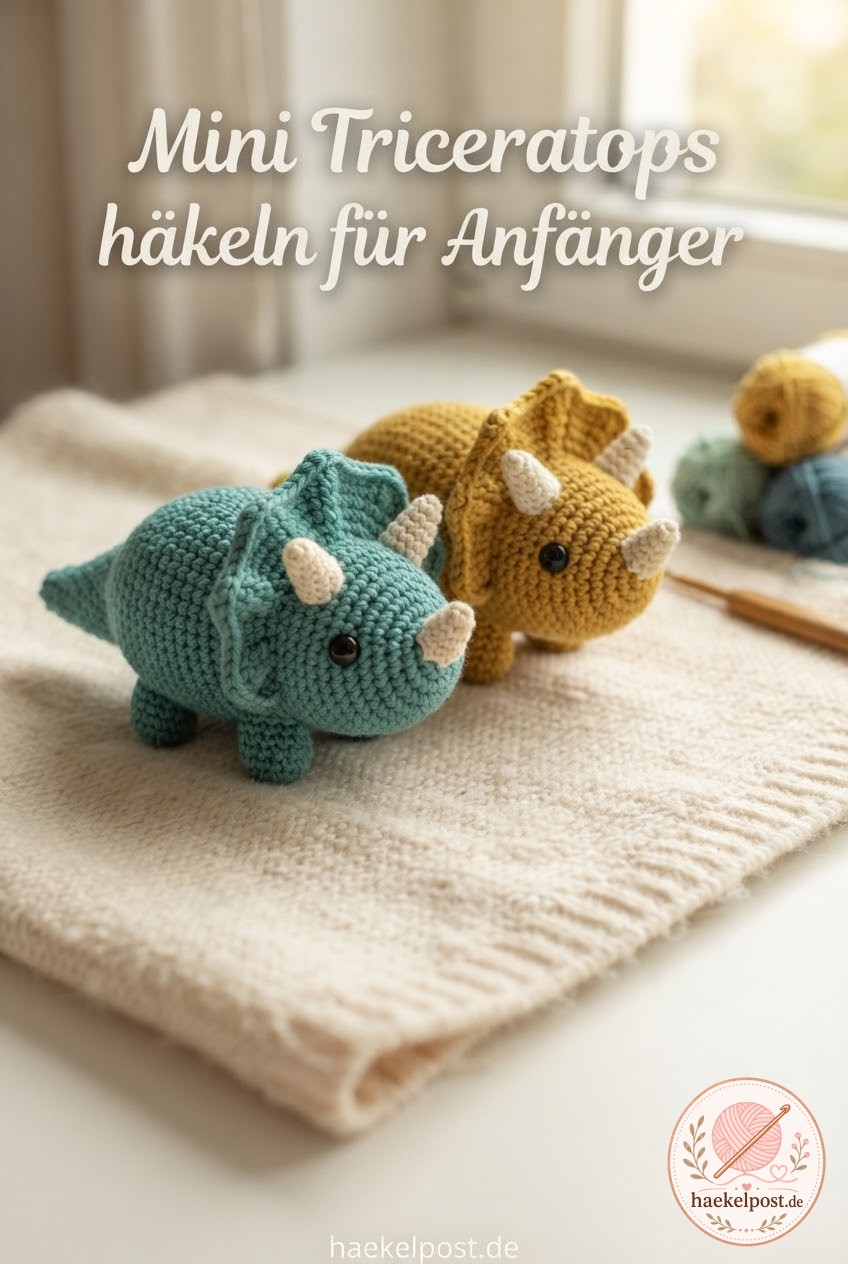 Mini Triceratops häkeln für Anfänger