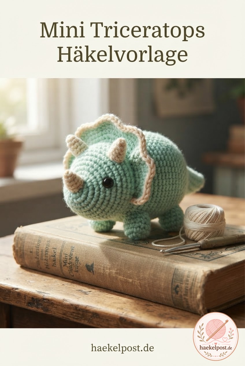 Mini Triceratops Häkelvorlage