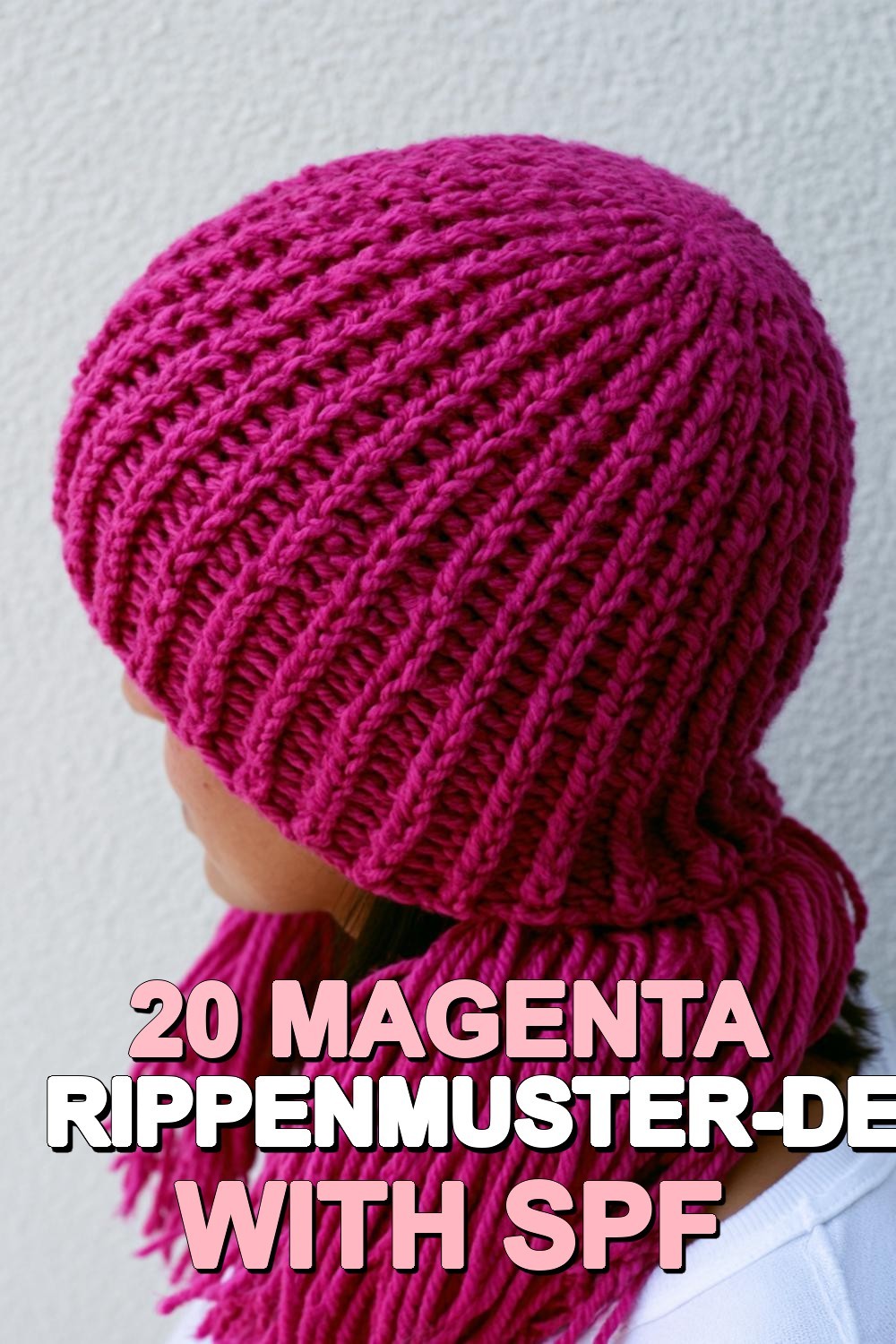 Magenta Rippenmuster-Design