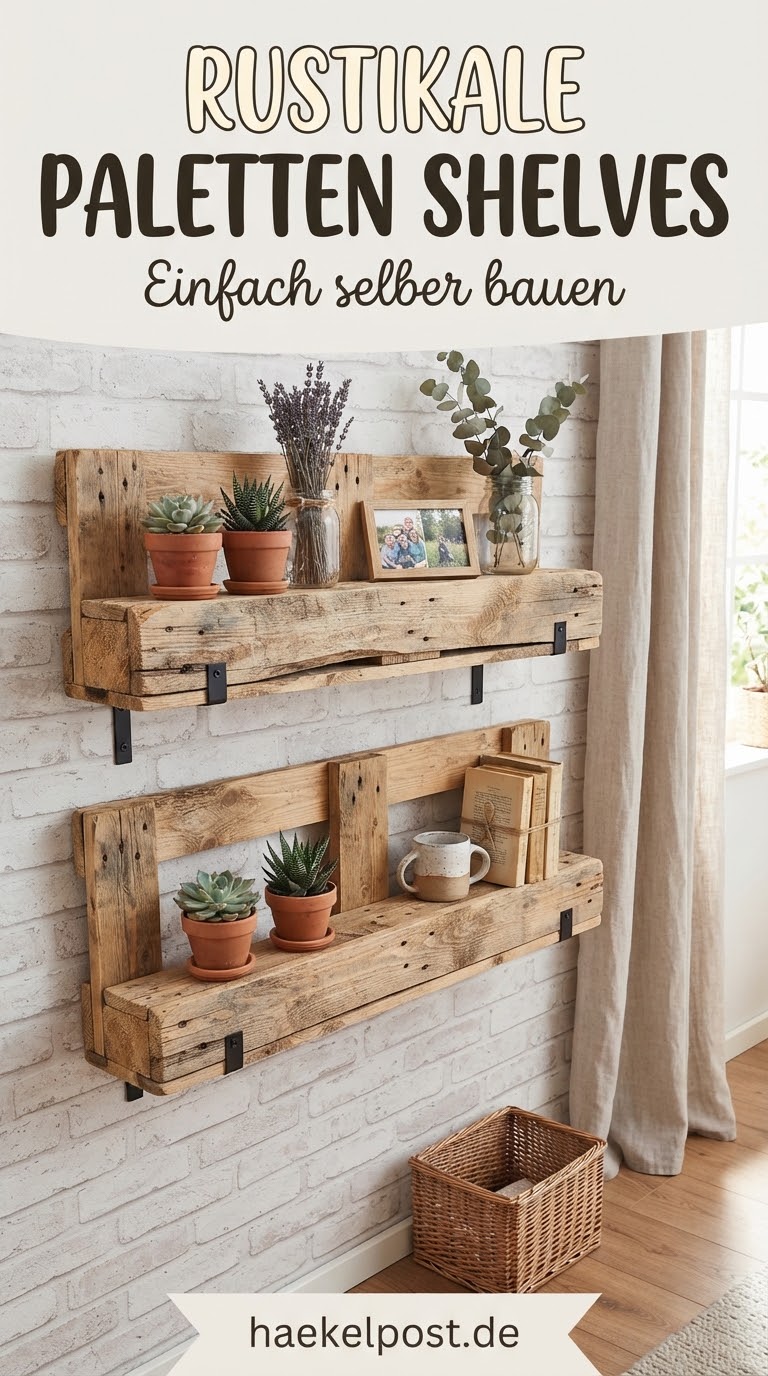 Rustikale Paletten Shelves einfach selber bauen