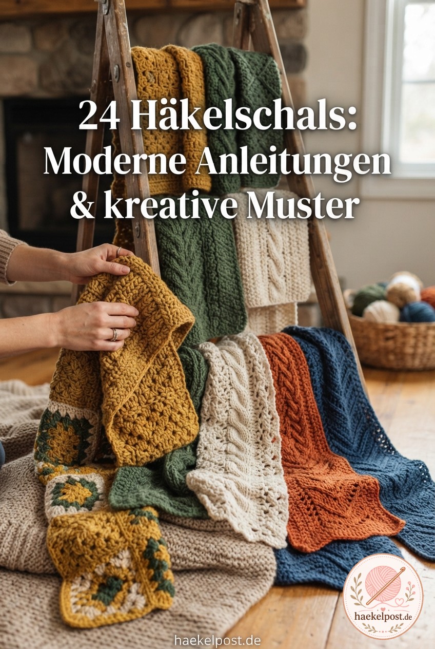 24 Häkelschals: Moderne Anleitungen & kreative Muster