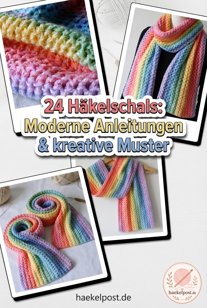 24 Häkelschals: Moderne Anleitungen & kreative Muster