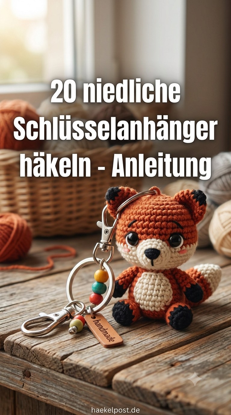 20 niedliche Schlüsselanhänger häkeln - Anleitung